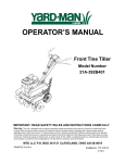 Yard-Man 21A-392B401 Operator`s manual