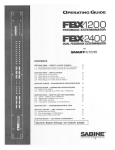 SABINE FBX1200 Operating instructions