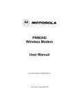 Motorola PRM240 i User manual