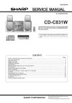 Sharp CD-C831W Service manual
