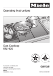 Miele KM 406 Operating instructions