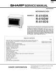 Sharp R-610DK Service manual