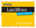 Epson LabelWorks Safety Kit User`s guide