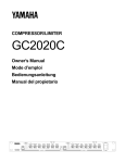 Yamaha GC2020C Owner`s manual