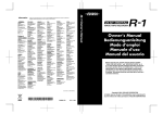 Roland R-1 Owner`s manual