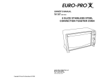 Euro-Pro TO289 Owner`s manual