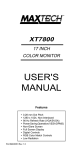 MaxTech XT7800 User`s manual
