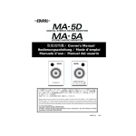 Edirol MA-5D Owner`s manual