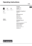 Ariston OS 89 C IX Operating instructions