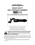 Central Pneumatic 99792 Operating instructions