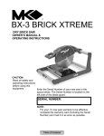 MK BX-4 Owner`s manual
