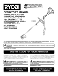 Ryobi RY28060 Operator`s manual