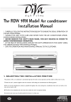 Diva RDW 9RN Installation manual