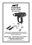 Earlex HG2000 Operating instructions