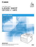Canon LBP-3300 User`s guide