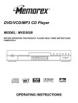 Memorex MVD-2028 Operating instructions