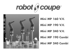 Robot Coupe Mini MP 240 V.V. Operating instructions