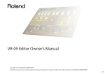 Roland VR-09 Editor Owner`s manual