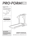 Pro-Form J6 831.297693 User`s manual