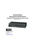 Black Box Advanced Console Server User`s guide