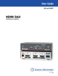 Extron electronics HDMI DA2 User guide