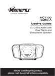 Memorex MC7100 - CD Clock Radio User`s guide