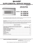 Sharp R-1520LK Service manual
