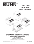 Bunn CWT Twin Service manual