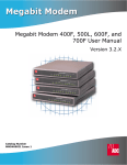 ADC Megabit Modem 700F User manual