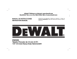DeWalt DW508S Instruction manual