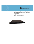 AirDefense Services Platform Appliance Quick Installation Guide