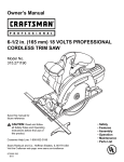 Craftsman 315.271190 Owner`s manual