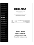 Rotel RCD-951 Owner`s manual