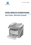 Minolta FAX2900 User`s guide
