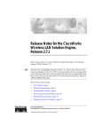 Cisco CiscoWorks Wireless LAN Solution Engine User guide