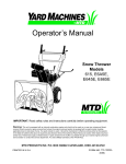 MTD E645E Operator`s manual