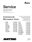 Maytag Microwave Oven Operating instructions