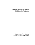 Epson PowerLite 7800pNL User`s guide