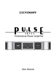 Crown Pulse 4X300 User manual