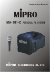 Mipro MA-101 Operating instructions