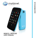 MOBICEL Mercury User manual