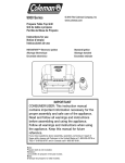 Coleman 9930 Instruction manual