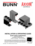 Bunn Axiom Series Service manual