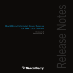 BlackBerry Enterprise Server Express for IBM Lotus Domino