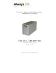 Always "On" UPS GES-701N - GES-302N ABS Operating instructions