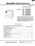 Sharp R-120DK Service manual