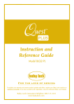Baby Lock Quest PLUS BLQ2-PL Instruction manual