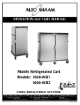 Mobile Refrigerated Cart Models: 1000-MR1 1000-MR2