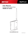 Buffalo WBMR-HP-GNV2 User manual