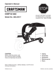 Craftsman CHIP-N-VAC 486.24517 Operator`s manual
